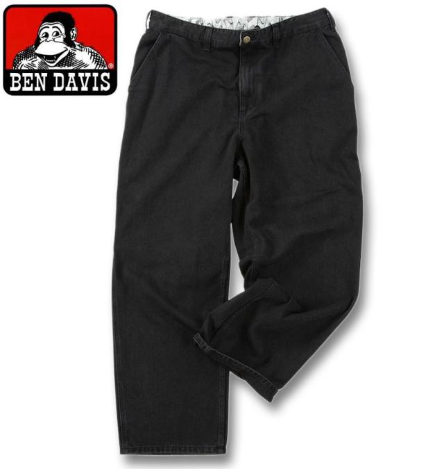 大きいサイズ BEN DAVIS ツイル ペインターパンツ ブラック 3L 4L 5L 6L/1274-5355-2-138