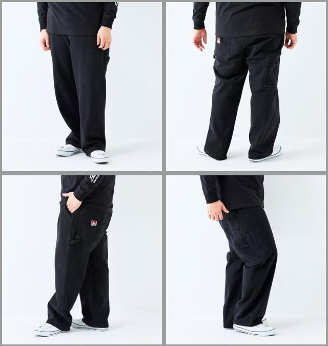大きいサイズ BEN DAVIS ツイル ペインターパンツ ブラック 3L 4L 5L 6L/1274-5355-2-138