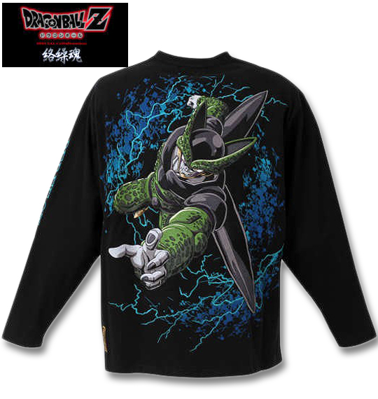 大きいサイズ 絡繰魂×DRAGONBALL Z セル完全体長袖Tシャツ ブラック 3L 4L 5L 6L/1278-0680-1-138