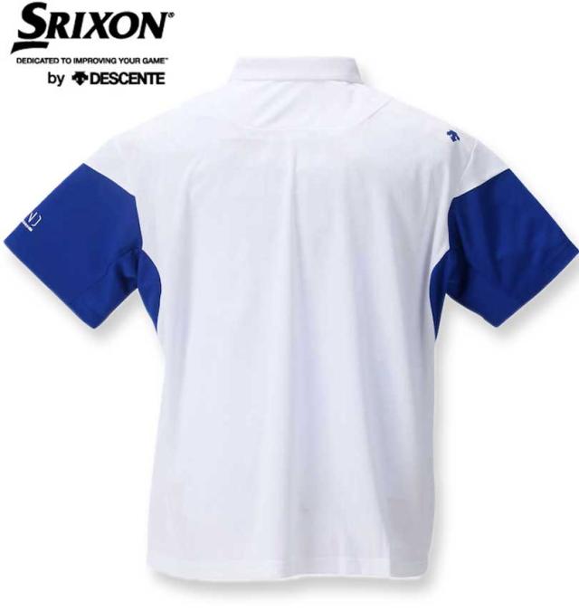 大きいサイズ SRIXON 【香妻プロ共同開発】スリーブ配色ワッフルメッシュ半袖シャツ ホワイト 3L 4L 5L 6L/1278-3242-1-138
