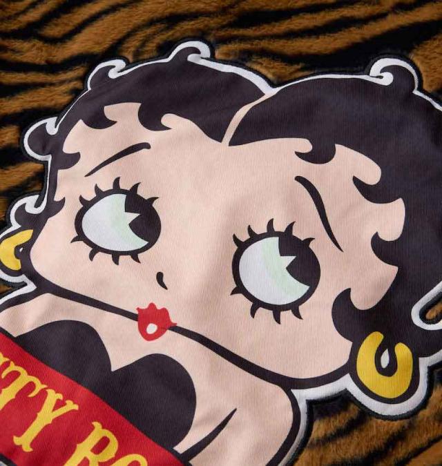 大きいサイズ BETTY BOOP フェイクファー フルジップパーカージャケット タイガー 3L 4L 5L 6L/1278-3622-2-138