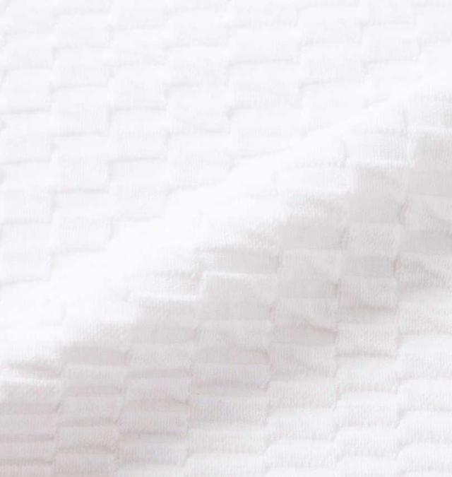 大きいサイズ TETE HOMME ブリスタージャガード Vネック長袖Tシャツ ホワイト 3L 4L 5L 6L/1278-3635-1-138