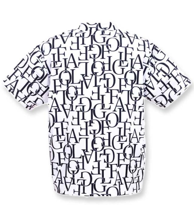 大きいサイズ FILA GOLF 総柄 モックネック 半袖シャツ ホワイト 3L 4L 5L 6L/1278-4255-1-138