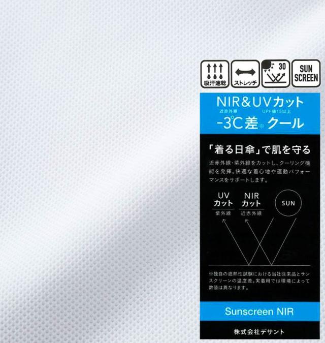 大きいサイズ MOVESPORT SUNSCREEN 鬼鹿の子 半袖 ポロシャツ ホワイト 3L 4L 5L 6L/1278-5231-1-138