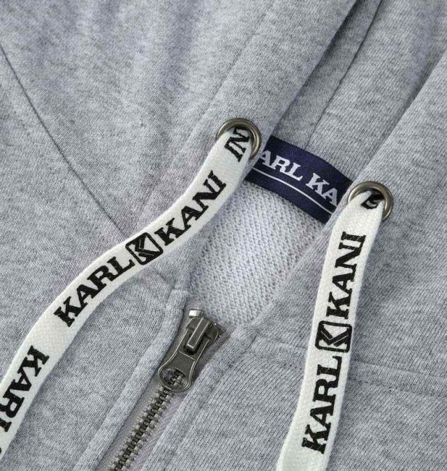 大きいサイズ KARL KANI 裏毛 フルジップ パーカー ミックスグレー 3L 4L 5L 6L 8L/1278-5336-1-138