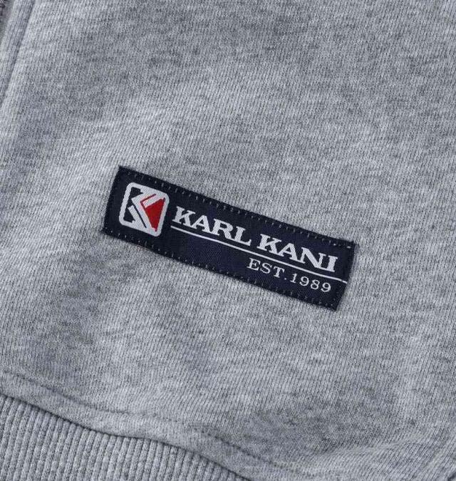 大きいサイズ KARL KANI 裏毛 フルジップ パーカー ミックスグレー 3L 4L 5L 6L 8L/1278-5336-1-138
