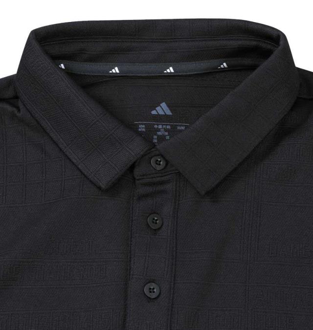 大きいサイズ adidas golf アディダスゴルフ シーズナルジャガード 長袖 シャツ ブラック 3XL 4XL 5XL/1278-5350-2-138