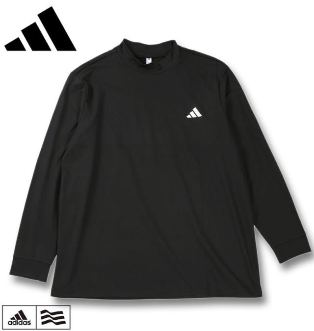 大きいサイズ adidas golf アディダスゴルフ バックグラフィック 長袖 モックネックシャツ ブラック 3XL 4XL 5XL/1278-5351-2-138