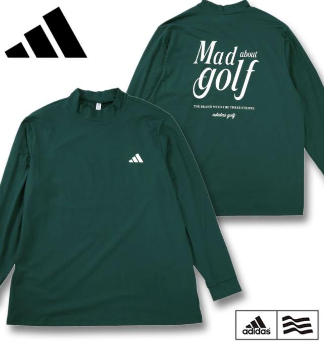 大きいサイズ adidas golf アディダスゴルフ バックグラフィック 長袖 モックネックシャツ オーロラアイビー 3XL 4XL 5XL/1278-5351-3-138