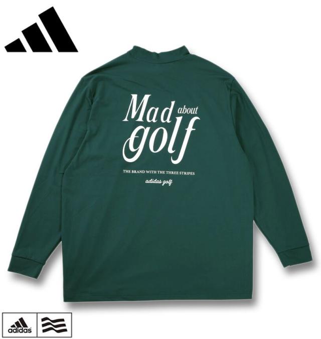 大きいサイズ adidas golf アディダスゴルフ バックグラフィック 長袖 モックネックシャツ オーロラアイビー 3XL 4XL 5XL/1278-5351-3-138