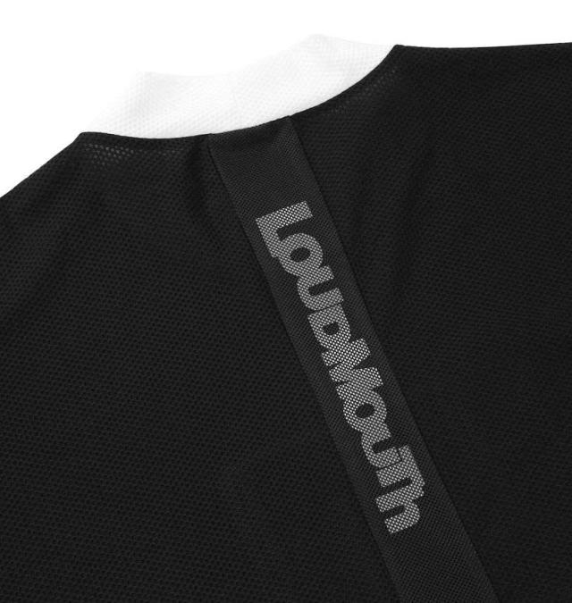 大きいサイズ LOUDMOUTH モックネック 半袖シャツ ブラック 3L 4L 5L 6L/1278-5225-1-140