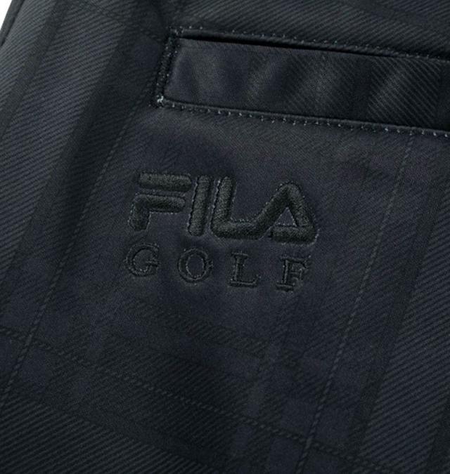 大きいサイズ FILA GOLF チェック柄 ボンディング パンツ ブラック系 100cm 105cm 110cm 115cm 120cm 130cm/1274-4351-2-145