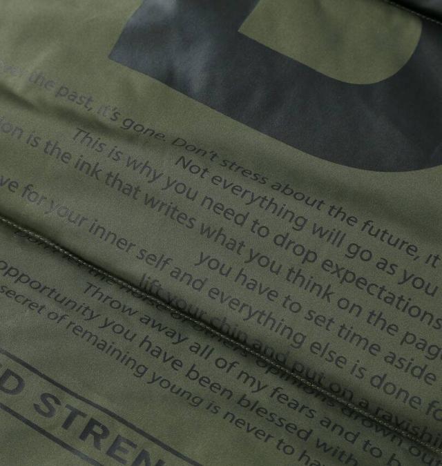 大きいサイズ in the attic バックアーチロゴ フェイクダウン ブルゾン カーキ 3L 4L 5L 6L/1253-5331-1-148