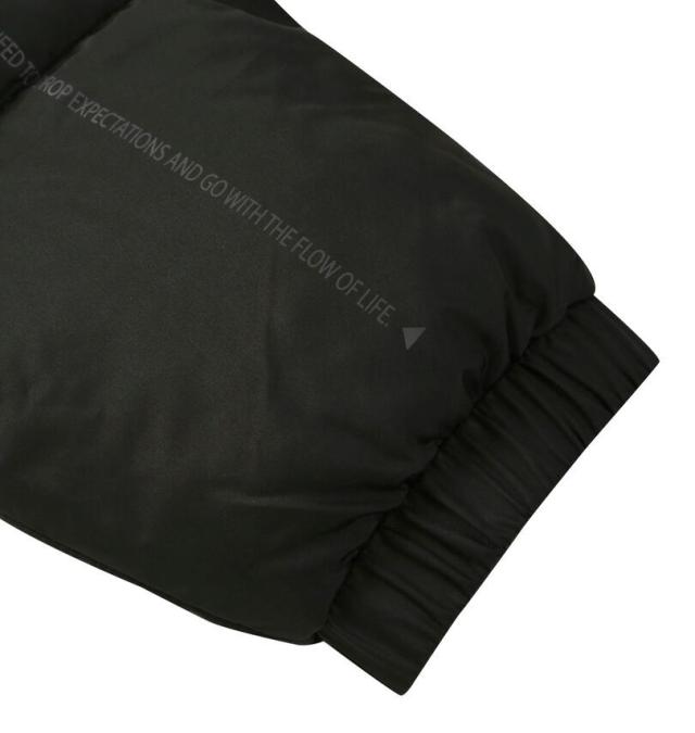 大きいサイズ in the attic バックアーチロゴ フェイクダウン ブルゾン ブラック 3L 4L 5L 6L/1253-5331-2-148