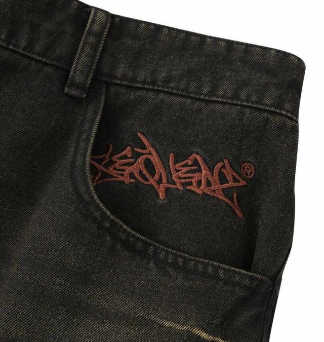 大きいサイズ SEQUENZ ウォッシュド デニムパンツ ブラック 3L 4L 5L 6L/1254-5340-2-148