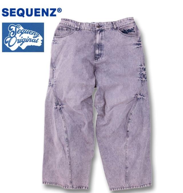大きいサイズ SEQUENZ ウォッシュド デニムパンツ ローズ 3L 4L 5L 6L/1254-5340-3-148
