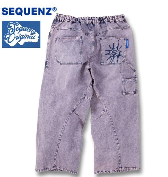 大きいサイズ SEQUENZ ウォッシュド デニムパンツ ローズ 3L 4L 5L 6L/1254-5340-3-148