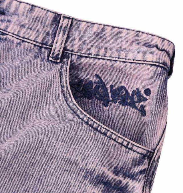 大きいサイズ SEQUENZ ウォッシュド デニムパンツ ローズ 3L 4L 5L 6L/1254-5340-3-148