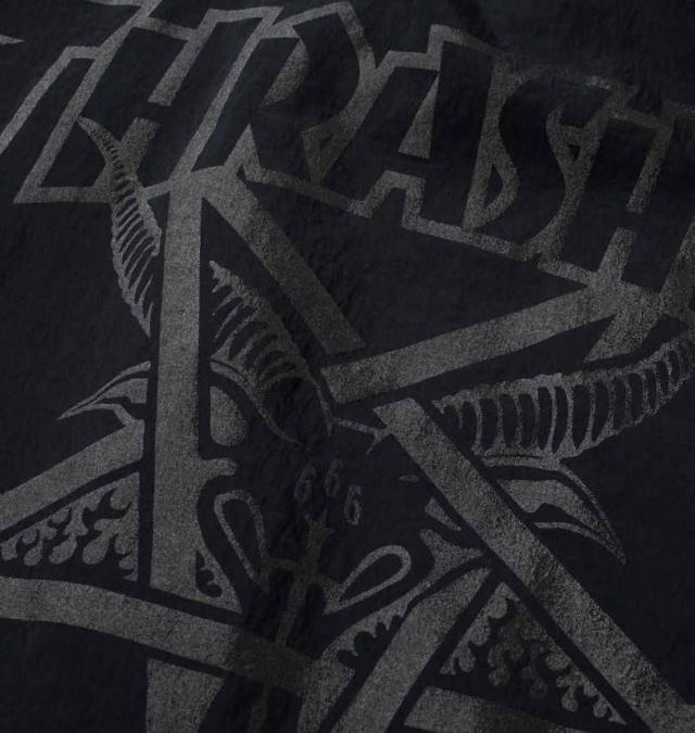 大きいサイズ THRASHER ナイロンワッシャー 裏メッシュ ブルゾン ブラック×チャコール 3L 4L 5L 6L/1273-4325-2-148