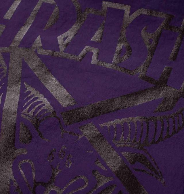 大きいサイズ THRASHER ナイロンワッシャー 裏メッシュ ブルゾン ダークパープル×パープル 3L 4L 5L 6L/1273-4325-3-148