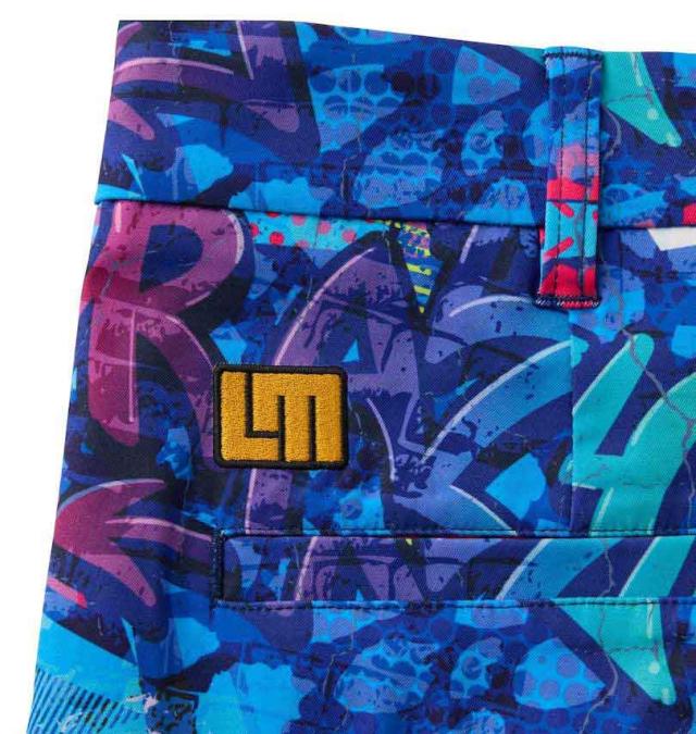 大きいサイズ LOUDMOUTH ストレッチツイル柄 ロングパンツ クレイジーグラフ 100cm〜120cm/1274-3335-1-248