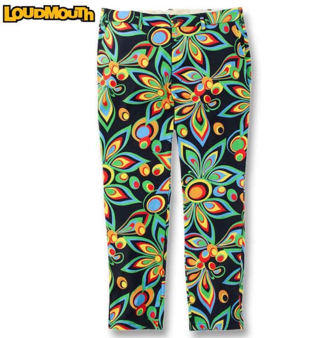 大きいサイズ LOUDMOUTH ストレッチ ツイル 柄 ゴルフ ロングパンツ 100cm 105cm 110cm 115cm 120cm 130cm/1274-4265-1-248