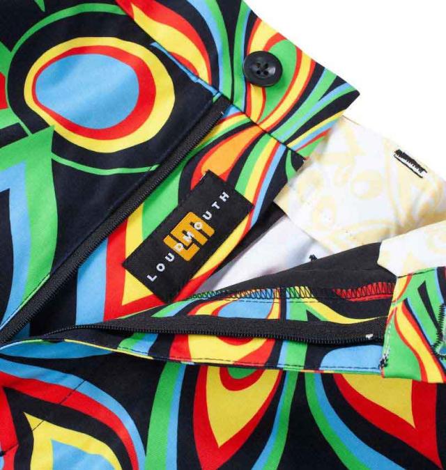 大きいサイズ LOUDMOUTH ストレッチ ツイル 柄 ゴルフ ロングパンツ 100cm 105cm 110cm 115cm 120cm 130cm/1274-4265-1-248