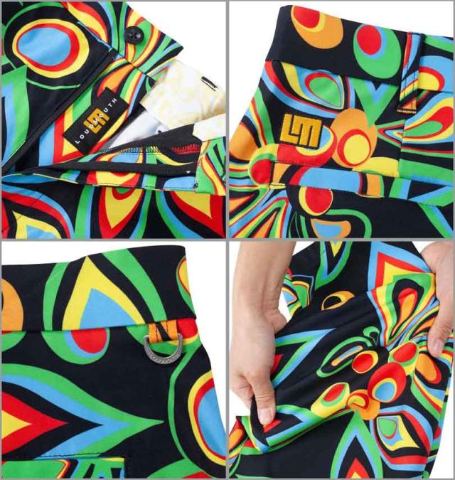 大きいサイズ LOUDMOUTH ストレッチ ツイル 柄 ゴルフ ロングパンツ 100cm 105cm 110cm 115cm 120cm 130cm/1274-4265-1-248