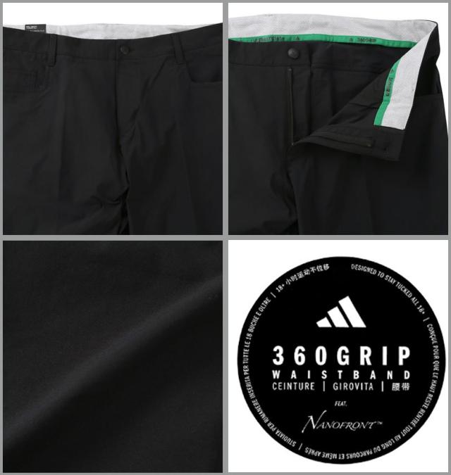 大きいサイズ adidas golf アディダスゴルフ TWIST WEAVE 360 GRIP 5ポケット パンツ ブラック 104cm 108cm/1274-6200-2-148_5