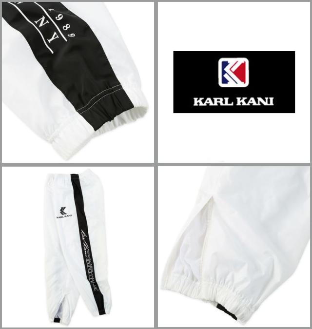 大きいサイズ KARL KANI 裏メッシュ ブレーカー 上下セット ホワイト 3L 4L 5L 6L 8L/1276-5311-1-248
