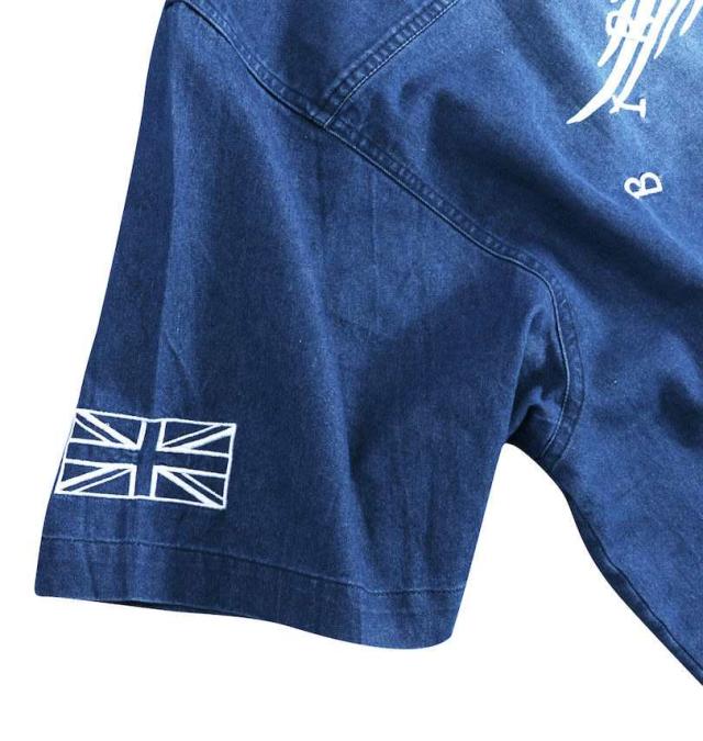 大きいサイズ Norton ノートン デニム 半袖シャツ サンドネイビー 3L 4L 5L 6L 8L/1277-5243-1-148