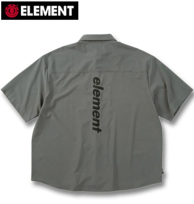 大きいサイズ ELEMENT WATER 半袖シャツ グレー 3L 4L 5L 6L/1277-5245-1-148