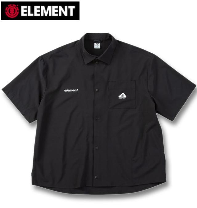 大きいサイズ ELEMENT WATER 半袖シャツ ブラック 3L 4L 5L 6L/1277-5245-2-148