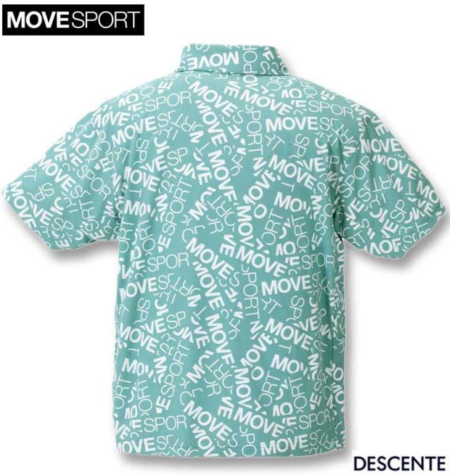 大きいサイズ MOVESPORT SUNSCREEN ミニ鹿の子 総柄 グラフィック 半袖 ポロシャツ カーキ×ホワイト 3L 4L 5L 6L/1278-4252-3-148