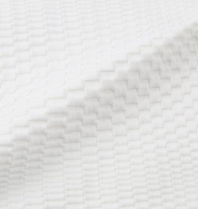 大きいサイズ TETE HOMME ブリスタージャガード Vネック 長袖 Tシャツ ホワイト 3L 4L 5L 6L/1278-5645-1-148