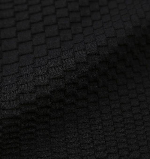 大きいサイズ TETE HOMME ブリスタージャガード Vネック 長袖 Tシャツ ブラック 3L 4L 5L 6L/1278-5645-2-148