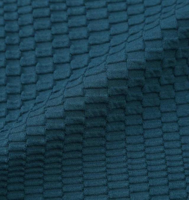 大きいサイズ TETE HOMME ブリスタージャガード Vネック 長袖 Tシャツ ターコイズ 3L 4L 5L 6L/1278-5645-3-148