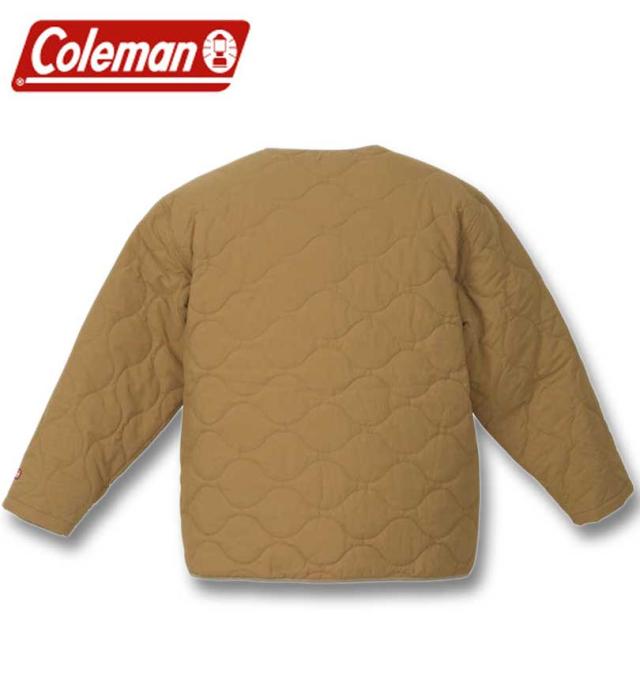 大きいサイズ Coleman フルダルナイロンリップ キルトジャケット ベージュ 3L 4L 5L 6L 8L/1273-3390-1-149