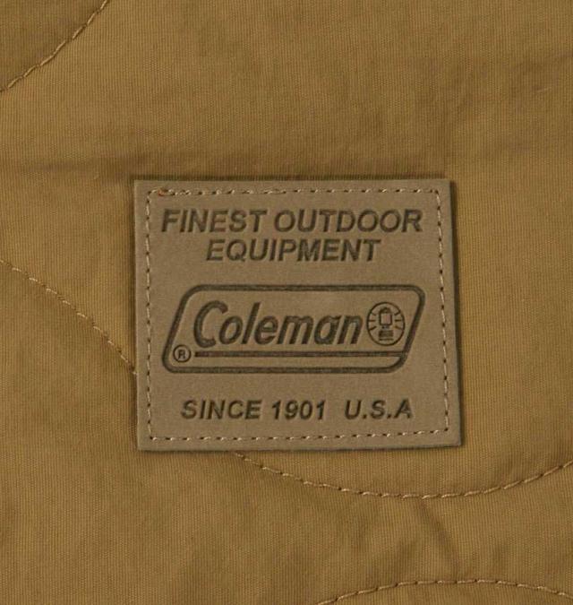 大きいサイズ Coleman フルダルナイロンリップ キルトジャケット ベージュ 3L 4L 5L 6L 8L/1273-3390-1-149