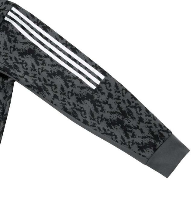 大きいサイズ adidas アディダス 総柄ウォームアップジャケット カーボン 3XO〜8XO/1276-3312-1-149