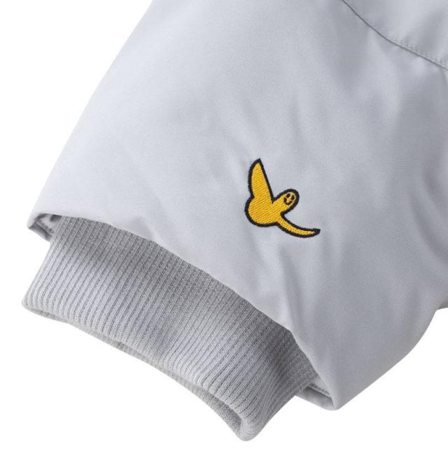 大きいサイズ (What it isNt) 防風 スタンドカラー 中綿ジャケット ライトグレー 3L 4L 5L 6L/1273-4650-1-150