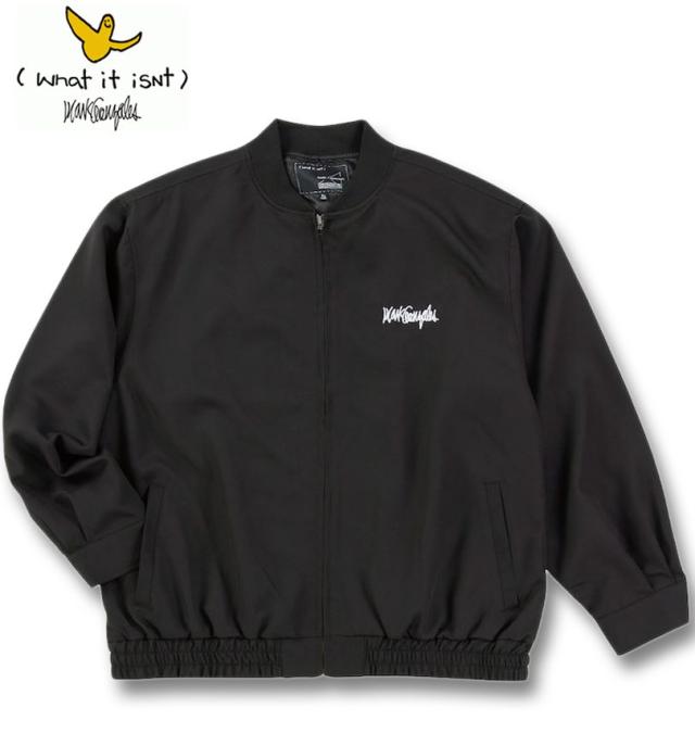 大きいサイズ (What it isNt) ポリクロス ワークジャケット ブルゾン ブラック 3L 4L 5L 6L 8L/1273-4651-2-150