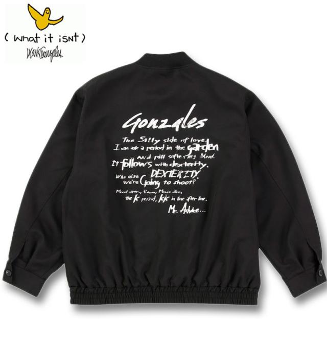 大きいサイズ (What it isNt) ポリクロス ワークジャケット ブルゾン ブラック 3L 4L 5L 6L 8L/1273-4651-2-150