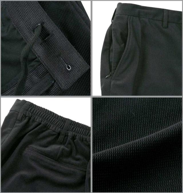 大きいサイズ TETE HOMME フィルサーモトリコット シャーリングドローパンツ ブラック 3L 4L 5L 6L/1274-3385-2-250
