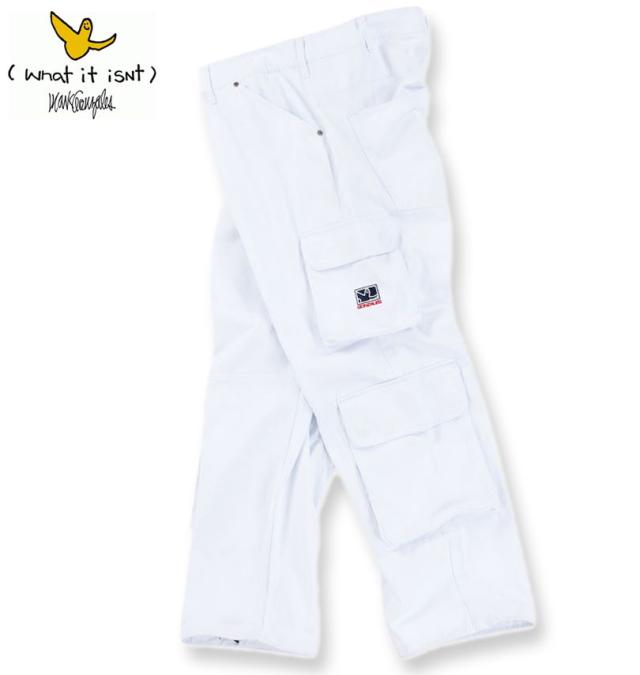 大きいサイズ (What it isNt) ツイル 8ポケット カーゴパンツ ホワイト 100cm 110cm 120cm 130cm 140cm 150cm/1274-4635-1-150