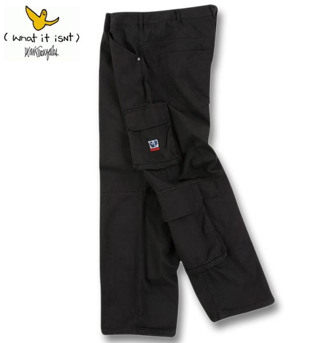 大きいサイズ (What it isNt) ツイル 8ポケット カーゴパンツ ブラック 100cm 110cm 120cm 130cm 140cm 150cm/1274-4635-2-150
