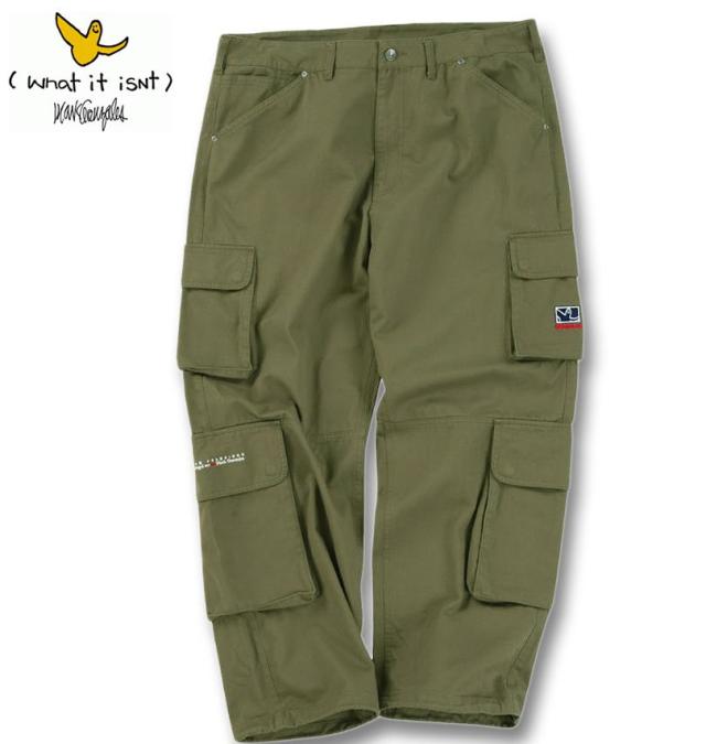 大きいサイズ (What it isNt) ツイル 8ポケット カーゴパンツ カーキ 100cm 110cm 120cm 130cm 140cm 150cm/1274-4635-3-150