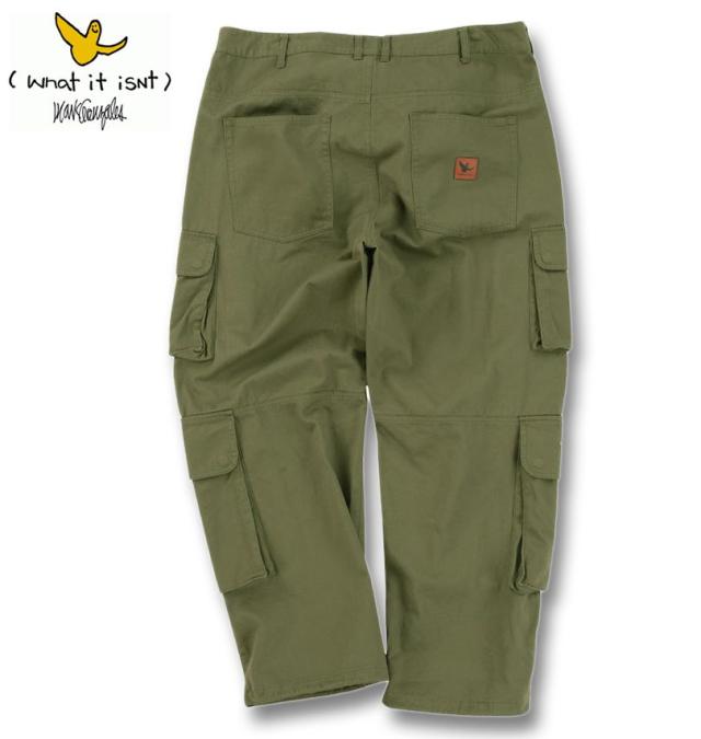 大きいサイズ (What it isNt) ツイル 8ポケット カーゴパンツ カーキ 100cm 110cm 120cm 130cm 140cm 150cm/1274-4635-3-150