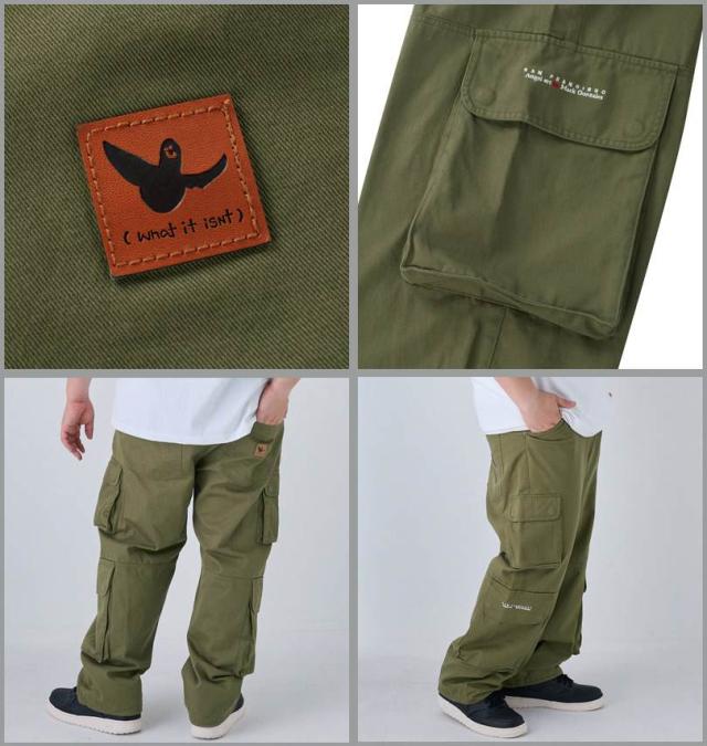 大きいサイズ (What it isNt) ツイル 8ポケット カーゴパンツ カーキ 100cm 110cm 120cm 130cm 140cm 150cm/1274-4635-3-150