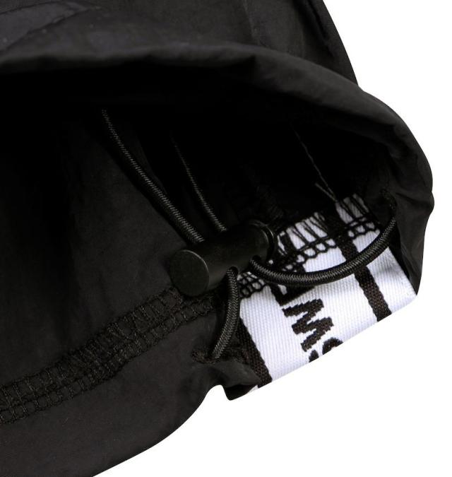 大きいサイズ SY32 by SWEET YEARS テープデザイン ナイロンパンツ ブラック 3L 4L 5L 6L/1274-5130-2-150